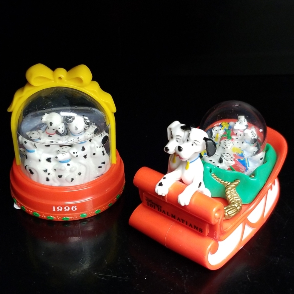 1996 McDonalds 101 Dalmatians Disney Snowglobe Toy